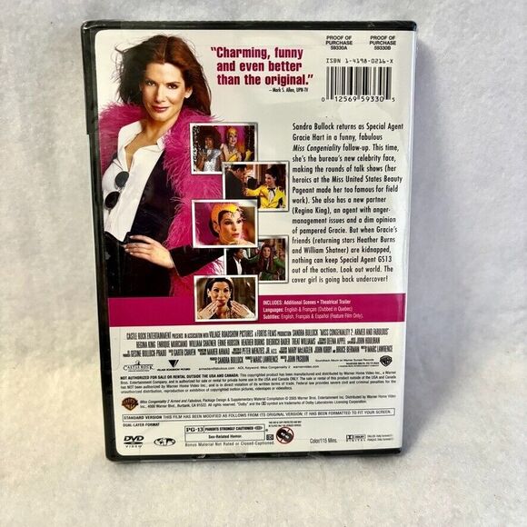 DVD Comedy 4 Pack The EX  Paul Blart Mall Cop 1 & 2 Miss Congeniality 2 Movies - Picture 10 of 11